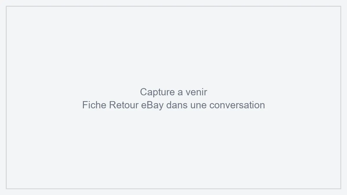 La fiche Retour eBay dans une conversation
