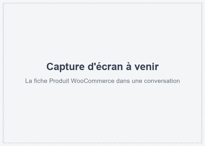 La fiche Produit WooCommerce dans une conversation